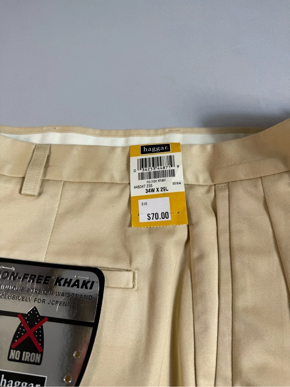 Vintage Haggar Pleated Khaki Dress Pants 34x29 Deadstock NWT